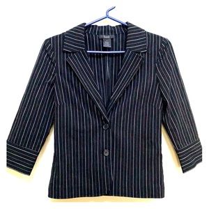 Nordstrom BP Black pinstripe 3/4 sleeve blazer